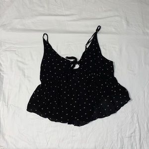 Free people heart tank top w/ front tie
